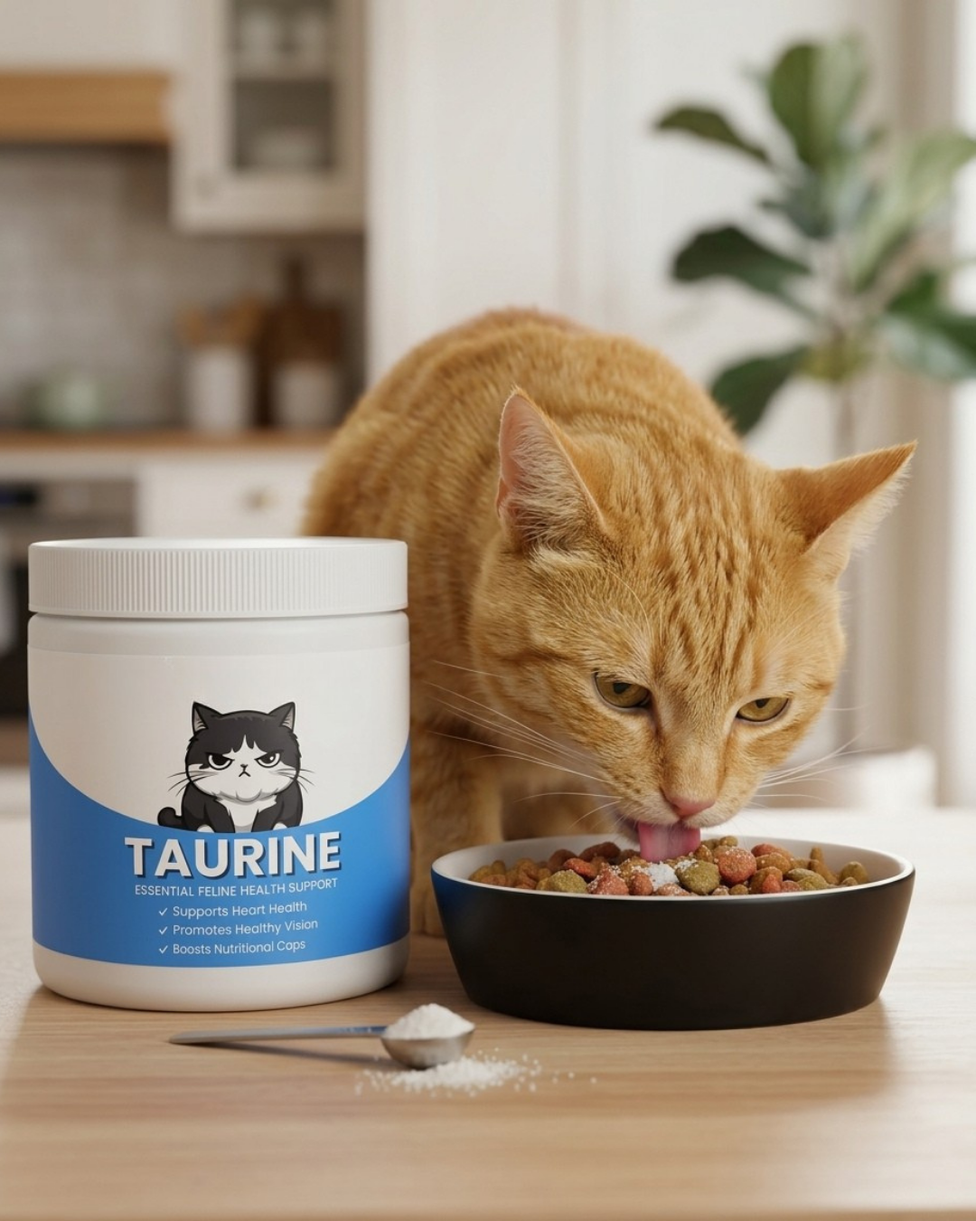 TuarGato® – Taurina Pura para Gatos | Apoyo Diario para Corazón y Visión | Grado Veterinario, 200 g
