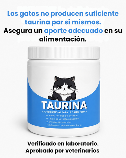 TuarGato® – Taurina Pura para Gatos | Apoyo Diario para Corazón y Visión | Grado Veterinario, 200 g